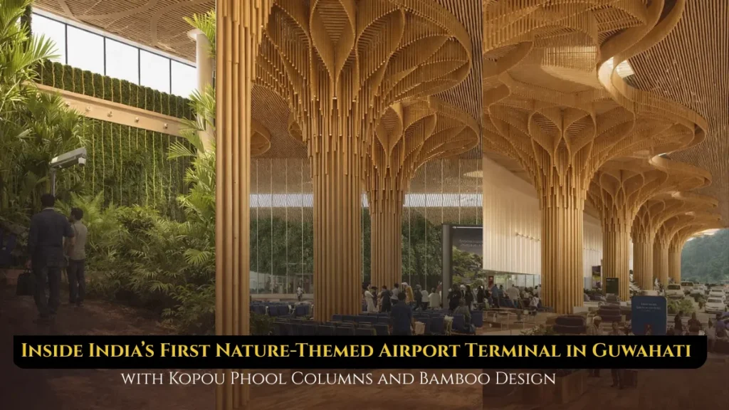 Inside India’s First Nature-Themed Airport Terminal in Guwahati with Kopou Phool Columns and Bamboo Design