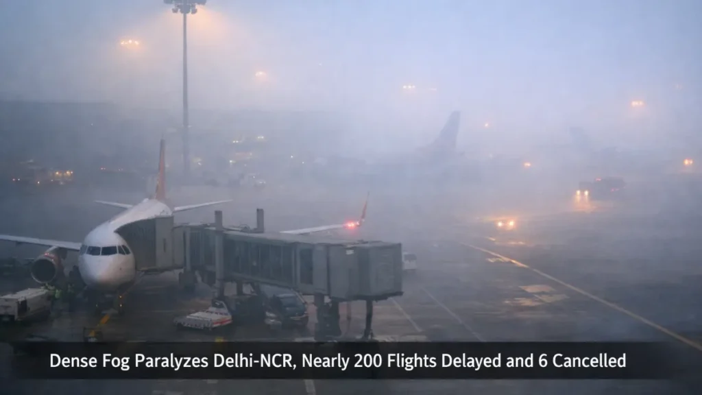 Dense Fog Paralyzes Delhi-NCR, Nearly 200 Flights Delayed and 6 Cancelled