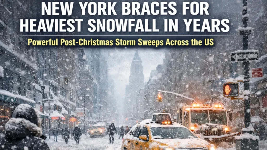 New York Braces for Heaviest Snowfall in Years as Powerful Post-Christmas Storm Sweeps Across the US