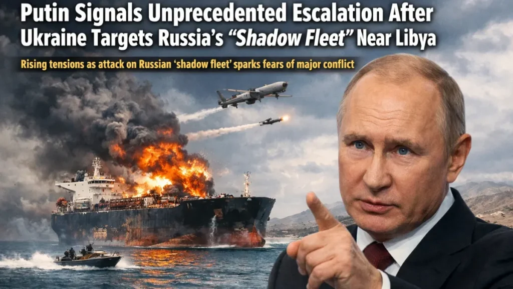 Putin Signals Unprecedented Escalation After Ukraine Targets Russia’s ‘Shadow Fleet’ Near Libya