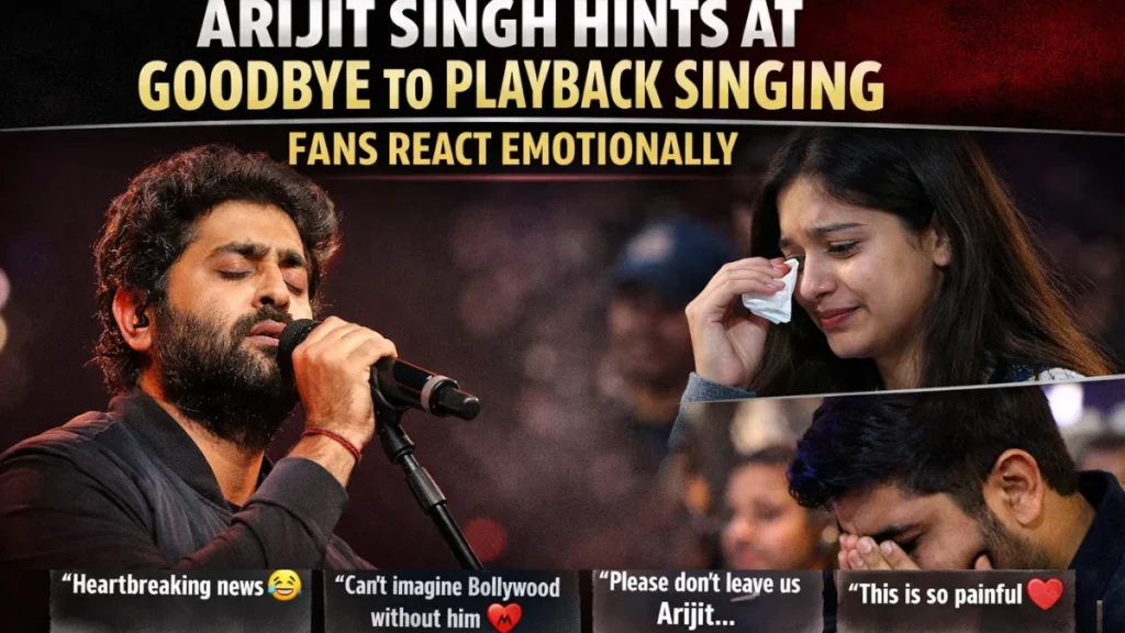 Arijit Singh Hints at Goodbye to Playback Singing, Fans React Emotionally