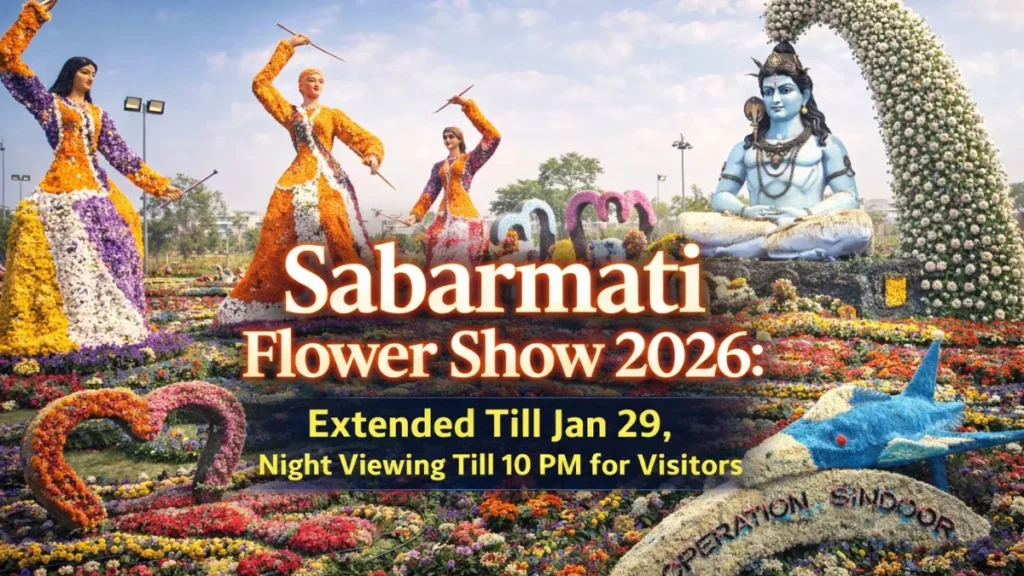 Sabarmati Flower Show 2026: Extended Till Jan 29, Night Viewing Till 10 PM for Visitors