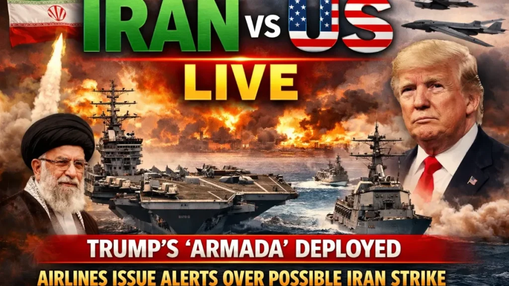 Iran vs US LIVE: Trump’s ‘Armada’ Deployed, Airlines Issue Alerts Over Possible Iran Strike