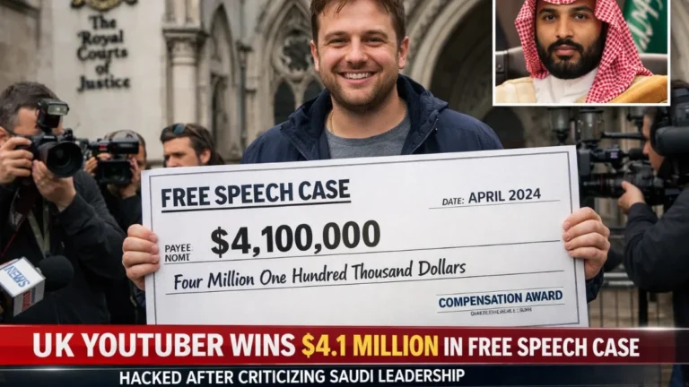 UK YouTuber Hacked for Criticising Saudi Leadership Wins $4.1 Million in Free Speech Case
