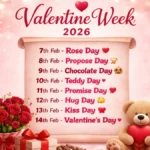 Valentine Week 2026 Calendar Explained: Complete Dates from Rose Day to Valentine’s Day